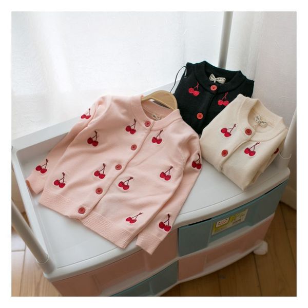 

новые горячие дети одежда детский свитер вязаные свитера девушки вишневый вышивание 2016 осень зима дети кардиган для 2-7y, Blue