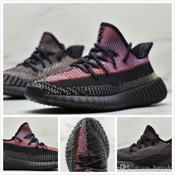 

kanye west v2 yecheil 3m static fluorescen кроссовки черные красные горячие дизайнерские спортивные кроссовки мужские женские дышащие тренер