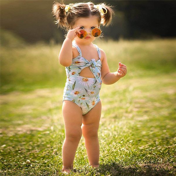 

2019 summer cute sweet toddler kid baby girls bikini fruit swimwear swimsuit bathing floral print vest summer romper jumpsuits