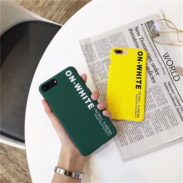 

Новая мода off On White телефон Case для iPhone 6s 6 S 7 Plus 8 8 плюс X крышка бренда Coque funda для iPhone x
