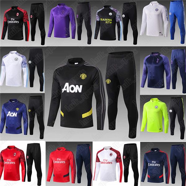

19 20 manchester training suit men pogba lukaku rashford football jacket sportswear foot jogging city 20 21 united soccer tracksuit