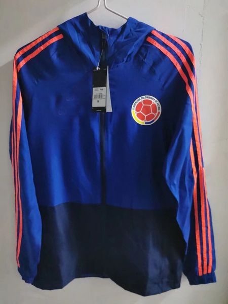 

20 21 colombia national team hooded windbreaker 2019 colombia full zipper windbreaker coat football hoodies wearshirt running jackets, Black;yellow