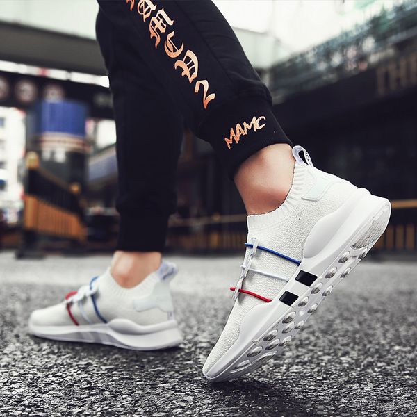 

r men woman shoes fashion breathable walking causal shoes men black white red men footwear big size 39-44