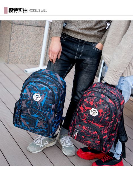

outdoor bags camouflage travel backpack computer bag oxford brake chain middle school student bag many colors quality