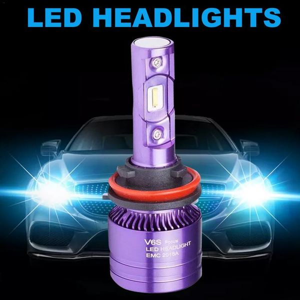

2pcs 12v 45w 4800lm h1h7 h4 h11 car headlights bulbs highlighting concentrated led headlights bulbs replacement