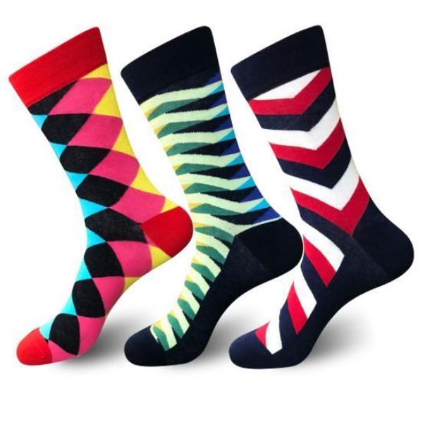 

дизайнерские носки модные удобные и дышащие многоцветные носки с высокой трубкой повседневные мужские носки новое поступление мужские, Black