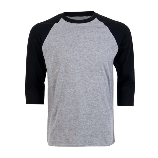

products with reasonable wholesale price new raglan 3/4 sleeve baseball mens plain tee casual t-shirt s-3xl men's t-shirts, White;black