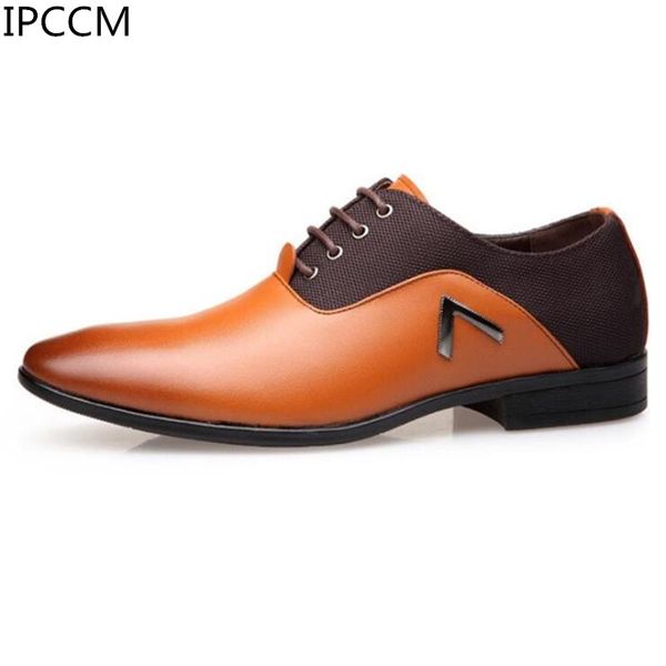 

men's oxford shoes 2019 spring and autumn new british stitching large size business casual wild korean tide leather shoes, Black