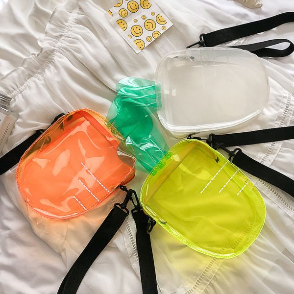 

2019 new beach transparent jelly bag funny crossbody bag carrot shape cute transparent mobile phone purse