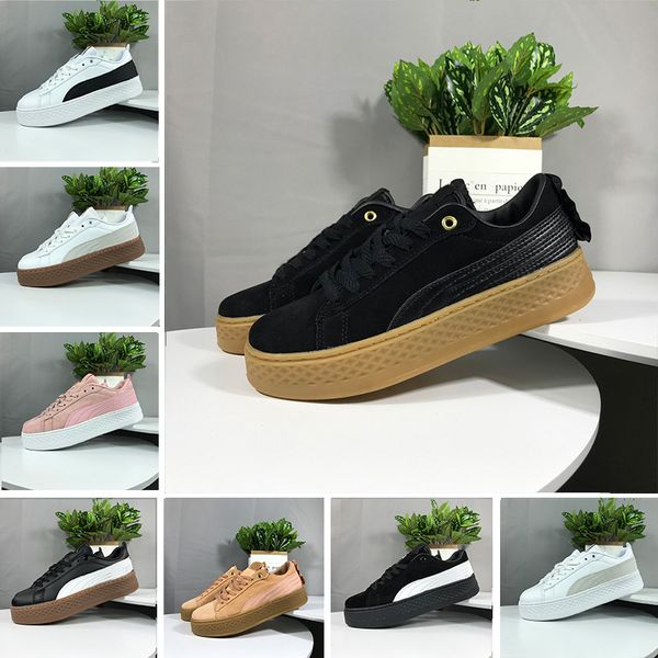 

Women shoes Smash Platform SD Wheat black Green Casual shoes Fenty Cleated Creeper Outdoor shoes Outdoor Trainer PM Suede Creepers 36-39