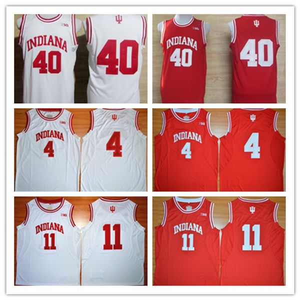 NCAA University Indiana Hoosiers Oladipo Thomas Victor Isiah Cody Zeller 40 Red White Ed College Баскетбольные майки