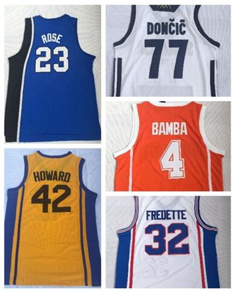 iversidade de MENS 23 ROSE 4 BAMBA 42 HOWARD 32 FREDETTE camisas de basquete camisas, homens tênis de basquete College Trainers loja on-line para venda