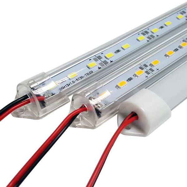 Striscia LED rigida DC 12V SMD 5630 5730 Barra luminosa a led da 50 cm con guscio in alluminio U 0,5 m