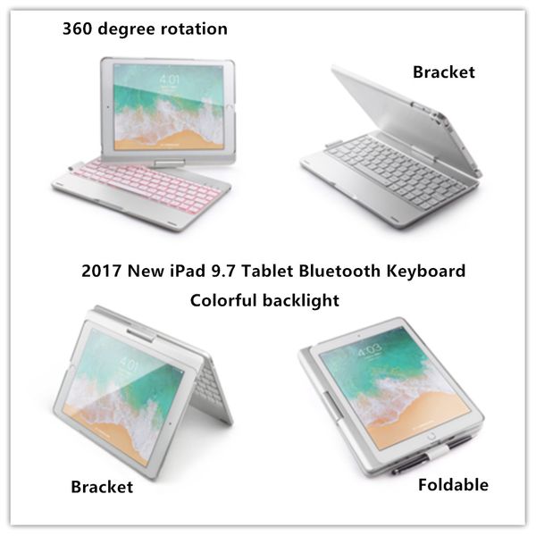 

2008 новый ipad pro9.7 tablet pc shell air2 беспроводная клавиатура bluetooth алюминиевого сплава подсветка