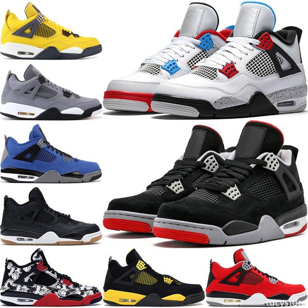 

2020 new bred 4 4s iv what the cactus jack laser wings mens basketball shoes denim blue men sports designer sneakers us 7-13