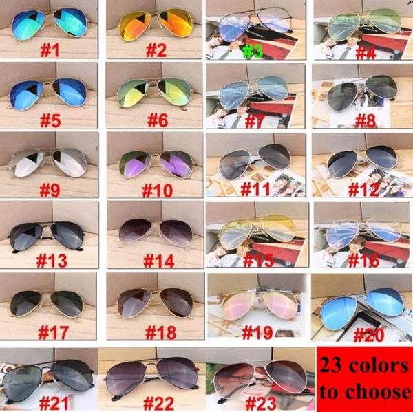 Metal Full Frame Frog Goggles Classic Colored Mirror Sunglasses Colored Mirror Sunglasses