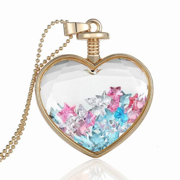 

foreign trade export jewelry european and american retro gold-plated crystal necklace yiwu jewelry wholesale dried flower necklace, Silver