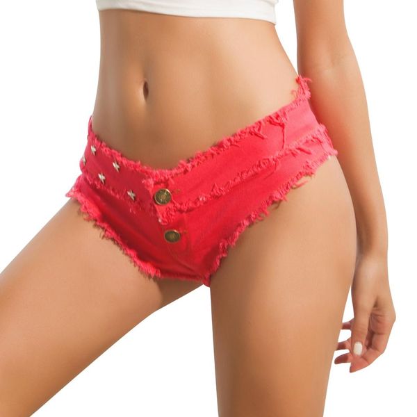 

2018 summer fashion women denim shorts pants low waist super mini short pants skinny jeans bikini short bottom, Blue