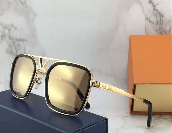 

gold mirror sunglasses square gold frame sunglasses des lunettes de soleil men glasses attitude sunglasses new with box, White;black