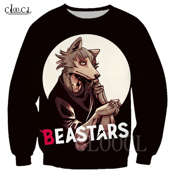 

beastars wolf black sweatshirt harajuku streetwear tracksuit japanese anime men women 3d print sweatshirts sport pullover