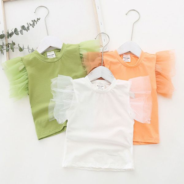

2020 baby girls cotton soild shirts cute children kids blouse clothes, Blue