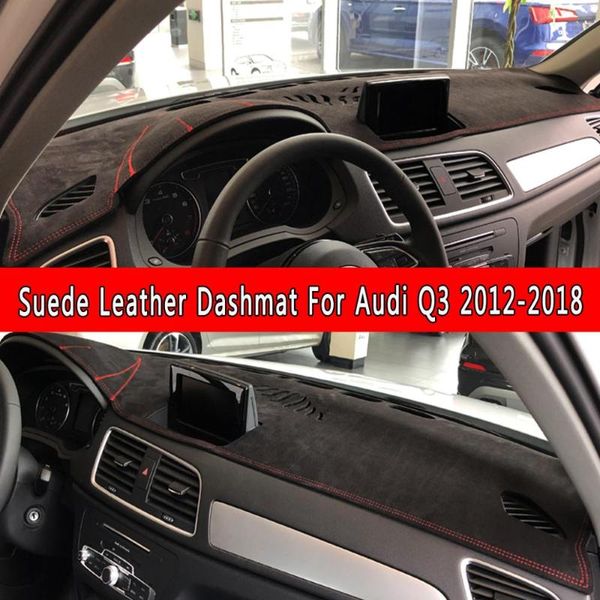 For Q3 Rsq3 2012 2013 2014 2015 2016 2017 2018 Suede Leather Dashmat Dashboard Cover Pad Dash Mat Carpet Car Styling Interior Accessories Car Interior