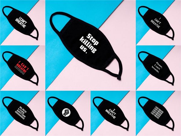 

i can't breathe designer printed pattern face masks outdoor windproof and dustproof riding masks washed reusable mask #566