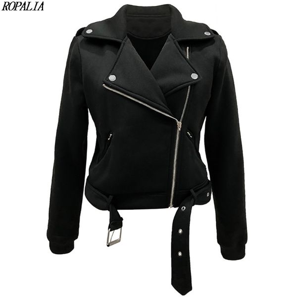 

autumn winter slim suede slanted zipper coat women casual long sleeve jackets solid fashion turn down collar jackets outwear, Black;brown
