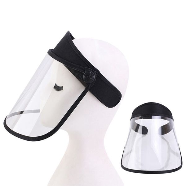 

visors 2021 women's high transparent thickened plastic cap dust movable brim anti-droplet adjustable hats men, Blue;gray