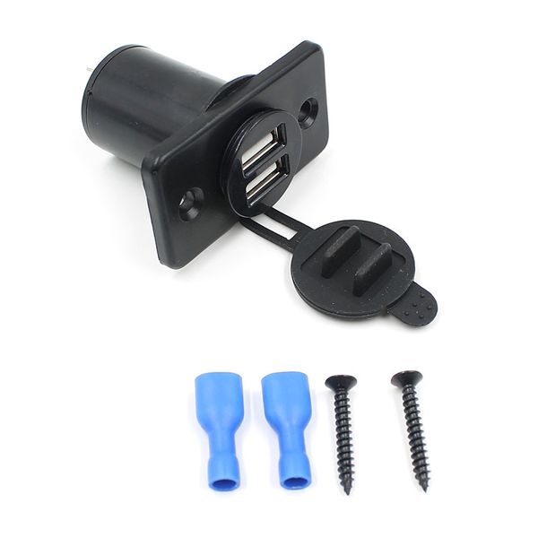 

2018 12v 2 usb motorcycle car cigarette lighter socket charger power adapter outlet car-styling