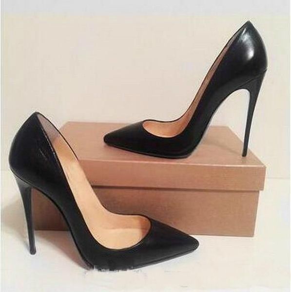 

2019 New So Kate Styles 8cm 10cm 12cm High Heels Shoes AAA Red Bottom Nude Color Genuine Leather Point Toe Pumps Rubber Wedding Shoes