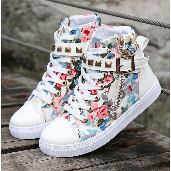 

woman's new rivet high-sports wild breathable shoes canvas shoes, Black