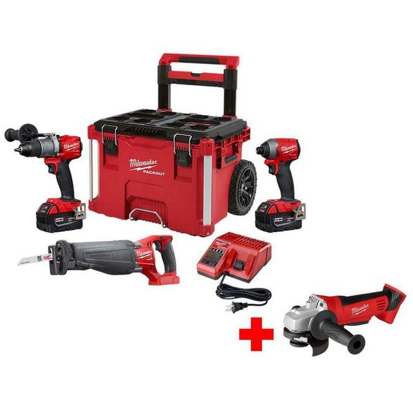 

M18 fuel 18 volt lithium ion bru hle cordle combo kit 3 tool with m18