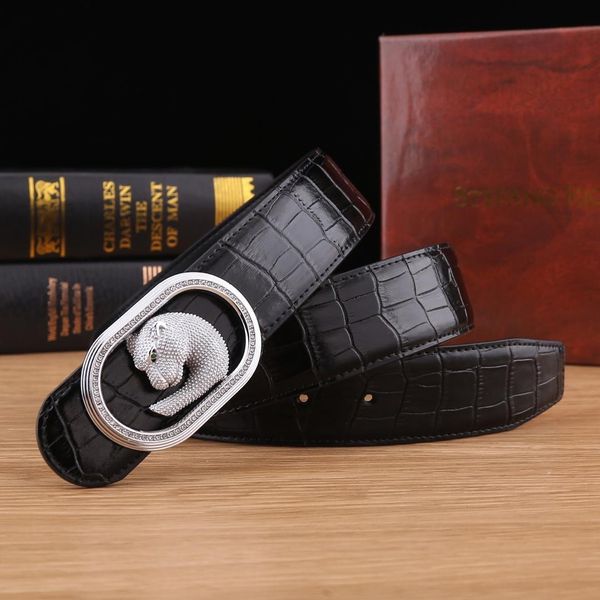 

mens belts business waistbands imports really leather belt men ceinture strap belts with box 98, Black;brown