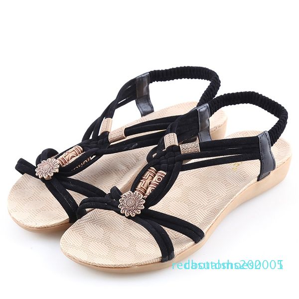 

women shoes sandals comfort sandals summer flip flops 2019 fashion flat gladiator sandalias mujer r05, Black