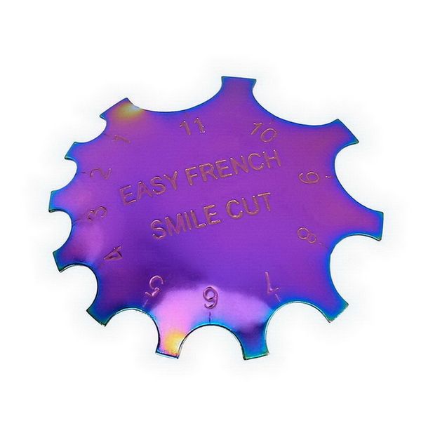 

2019 colorful stainless steel nail mold french nail plate tool for ladies
