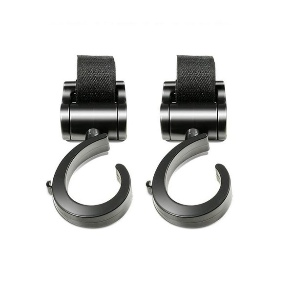 

2pcs multi purpose hook solid baby cart hooks baby trolley parts 360 degree rotating hooks for stroller