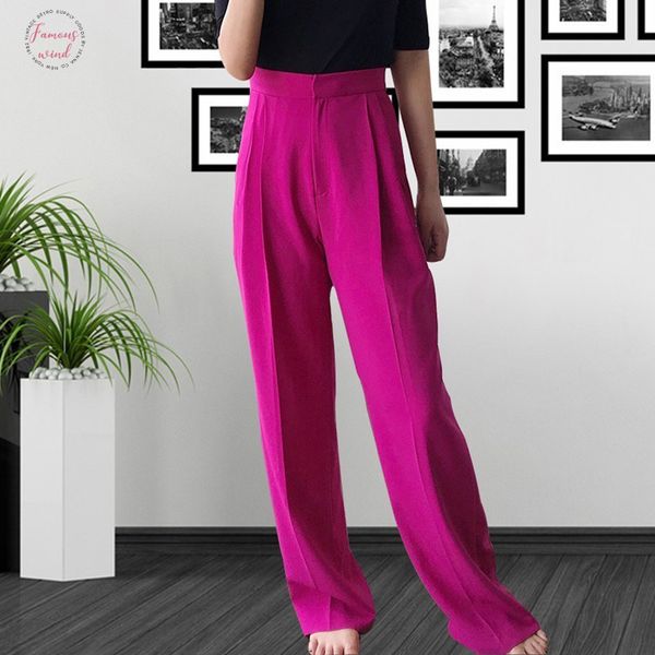 

long pants female high waist solid straight trousers for women large size casual fashion 2019 spring clothes new, Black;white