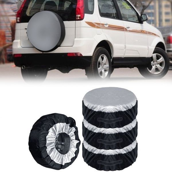 

1pcs tire cover case car spare tire cover storage bags carry tote polyester for cars wheel protection covers 4 season 4