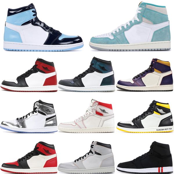 

Top OG 1s Basketball Shoes OG UNC Patent WMNS ASG Obsidian Blue Chill Court Purple shattered BackboardSpiderman Designer Sport Sneakers