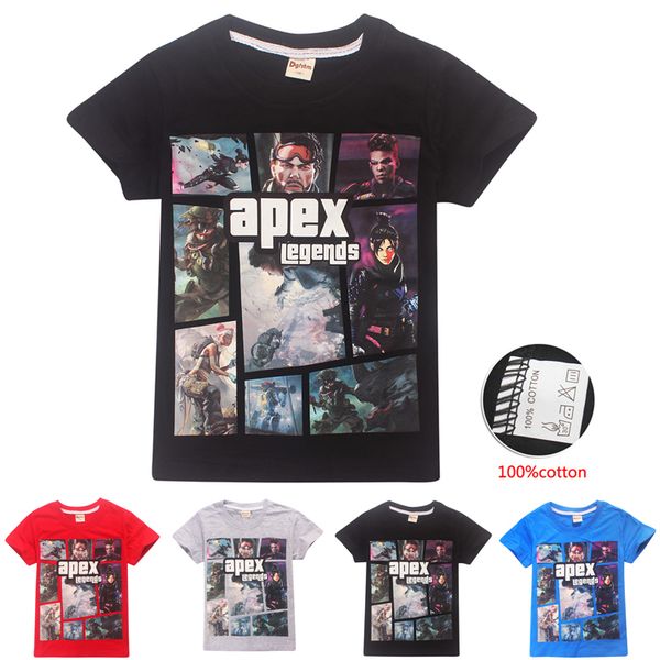 

apex legends kids t shirts 4 colors 6-14y children boys 100% cotton t-shirts kids designer clothes boys tee shirt kids clothes dhl ss40, Blue