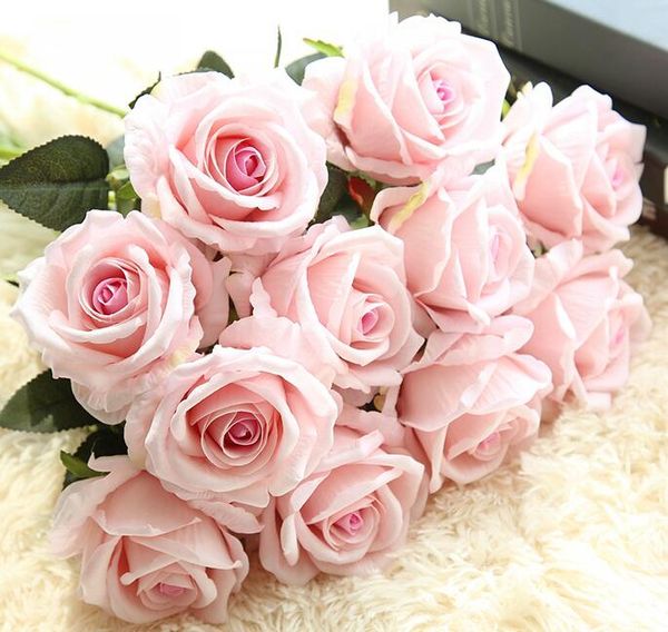 Decor Artificial Flower Rose Silk Flowers real toque Peony Marrige decorativas Decoração do casamento da flor de Natal 13 cores GB863