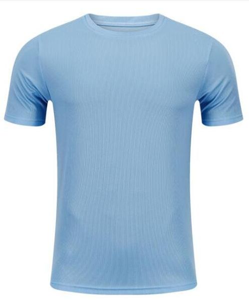

2019 men's tight clothes running short-sleeved quick-drying t-shirt 2369, Black;blue
