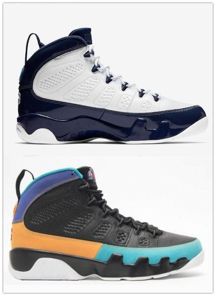 

9 unc mens basketball shoes 9s white university blue midnight navy sports sneakers 9s university red-dark concord-canyon gold-turbo green
