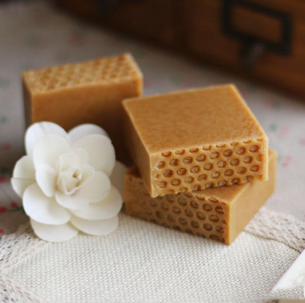 

hand made honey milk soap for moisture soften face skin care body cleaning cool and gentle against sunshine ing