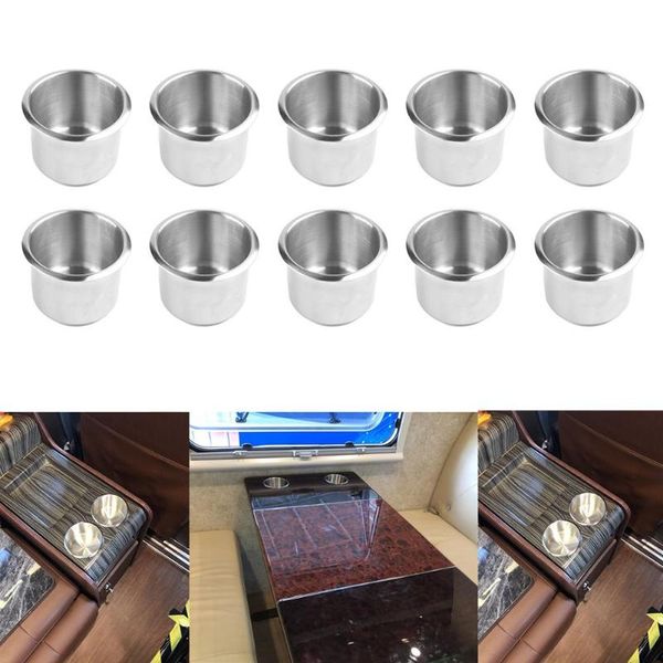 

10pcs stainless steel cup drink bottle holders for rv camper marine boat truck touring car practical and durable cup holder