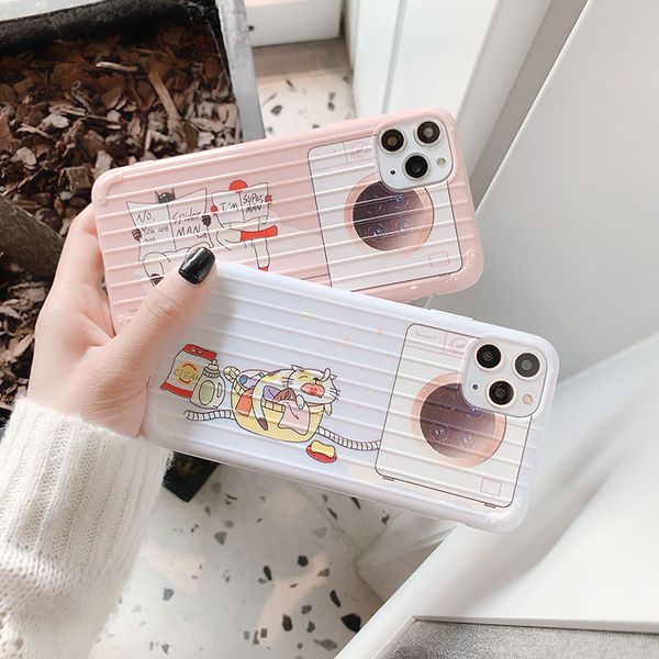 

for iphone 11 pro phone case xs max xr creative washing machine 6 7 8 x plus suitcase design soft cell phone cases