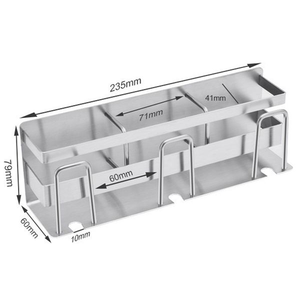 

new wall-mounted stainless steel toothbrush holder bathroom storage toothbrush holder shower room wall-mounted rack