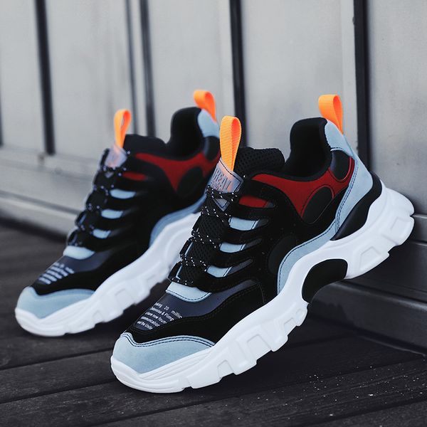 

sports shoes for male white sneakers men trainers shoes spring youth tide running microfiber round toe vintage style