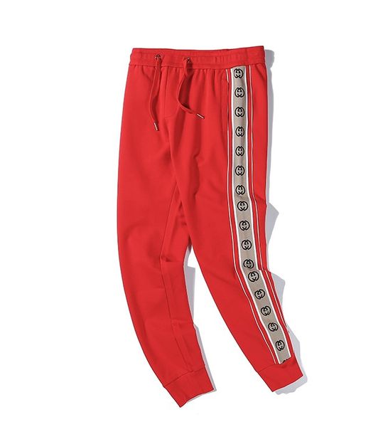 

горячие женщин людей brandpants designerpants мода упругие талии роскошные длинные штаны геометрические letters главная брюки бесплатная дос, Black